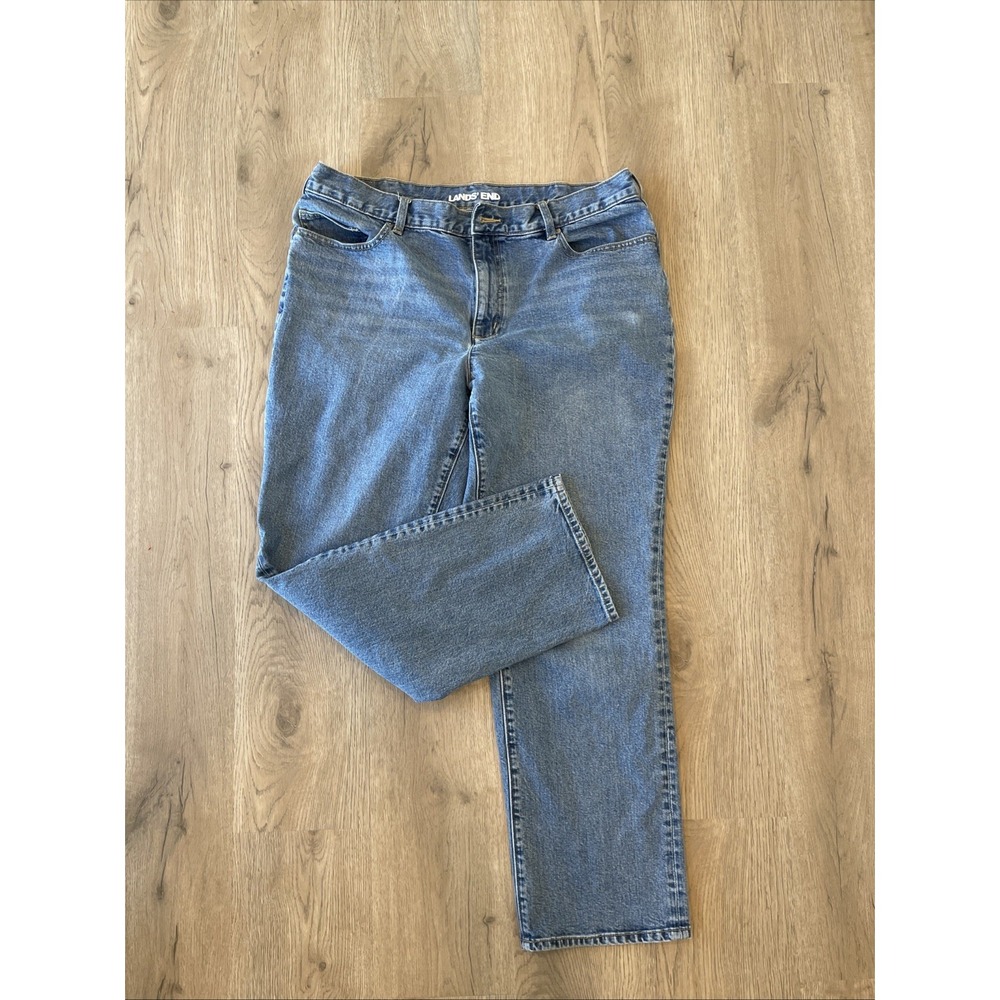 Lands End Dark Stretch Jeans Size 16 Women